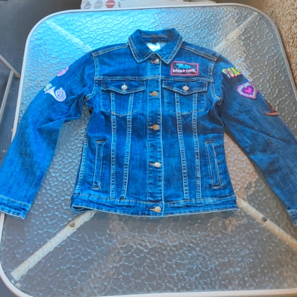 Trolls World Tour Jean Jacket S Movie Promo Denim with Patches